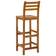 Tidyard Set 4 pz Sedie da Bar Alte in Legno Massello Acacia con Schienale,Sedie da Cucina Alte con Schienale in Legno Massello,Sedie Alte,Sbagelli da Bar Alti in Legno Massello 42x36x110 cm