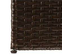 Scatola portaoggetti da giardino, in polyrattan, marrone, impermeabile e resistente all'umidità, 150 x 100 x 100 cm, marrone