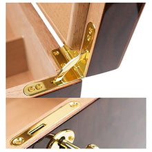 WRJY Humidor per sigari Scatola per sigari, Scatola Regalo da Uomo con armadietto idratante a Doppio Strato in Legno di Cedro Importato, con umidificatore e igrometro Scatola idratante