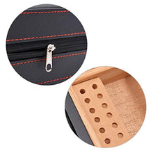 QINJLI Handmade Cigar Humidor, Cedar Cigar Desktop Box con umidificatore, Piano in Vetro for 6 Sigari