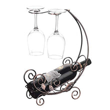 LHQ-HQ Supporto del Vino Vino Rack Indipendente del Vino del Metallo Bronzo Rack 1 Vino Ornamento Bicchieri Bottiglia / 2 Vino stoccaggio Calice Decorazione Stand di Esposizione casa