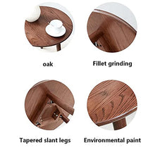 FUFU Tavolini Tavolino in Legno massello, 50 cm DiametroRoround Sofa Table End Tables Nidificazione Tavolino da caffè Comodino 19.7inch Tavolini da Divano