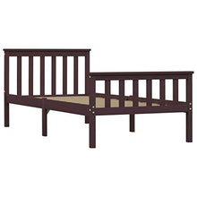 SKM Giroletto con 2 Cassetti Marrone Scuro Legno di Pino 90x200 cm (26.9kg)