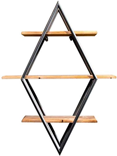 Decorazioni Da Parete Mensola Di Design 3 Ripiani Bar Mensola Diamantata A Parete Mensola A Soffitto Sporgenza Utilizzata Per Portaoggetti / Portabottiglie / Libreria / Cornice Per Decorazioni Sospes
