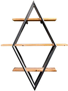 Decorazioni Da Parete Mensola Di Design 3 Ripiani Bar Mensola Diamantata A Parete Mensola A Soffitto Sporgenza Utilizzata Per Portaoggetti / Portabottiglie / Libreria / Cornice Per Decorazioni Sospes