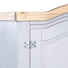 Tidyard Armadio in Legno di Pino Messicano Corona Range 2 Porte Grigio 101 x 52 x 170 cm