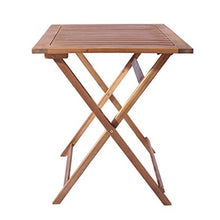 XZQ Tavolo Pieghevole Balcone in Legno Giardino Campeggio Esterno Portatile Tempo Libero Spuntino da caffè Prova di umidità Rotondi/Quadrati per Birra Tavoli (Color : Brown, Size : 600 * 600 * 720MM)