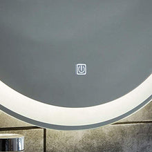 Specchio Rotondo retroilluminato, Specchio da Bagno Illuminato a LED da Parete, specchi per Trucco con sensore di Luce Touch Control, vanità, Camera da Letto (20 Pollici)