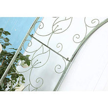 YICO Terrazza Arco da Giardino Pergolato con Panca in Acciaio, 235 cm di Altezza X 110 cm di Larghezza, Arco Decorativo per Interni/Esterni per Piante Rampicanti, Verde