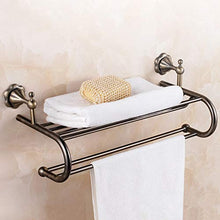 DKEE Titolare del tovagliolo fissato al Muro 60cm / 23inches Ottone tovagliolo Vintage Industrial Bar Antico portasciugamani con Intagli attaccatura del Supporto di Accappatoio Gancio retrò Parete di