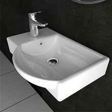 Alpenberger - Lavandino elegante in formato mini, da parete, in ceramica di alta qualità, per il bagno degli ospiti (45 x 32 cm, rettangolare)