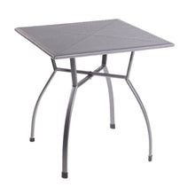 Greemotion 416395 Tavolo Tavolino Toulouse Quadrato da Giardino in Metallo, 70 x 70 cm, Acciaio, Grigio, 70x70x74 cm