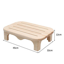 XuZeLii Sgabello da Toilette Accovacciato Piede Sgabello di Legno Solido Piccolo Sgabello poggiapiedi Soggiorno Ufficio Bagno Sgabello Antiscivolo in Legno Sgabello Adatto per WC