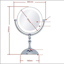 Maidehao, specchio da bagno, specchio ingranditore con luce, specchio illuminato per 10 volte, specchio illuminato, specchio illuminato a doppia rotazione a 360°, specchio per trucco