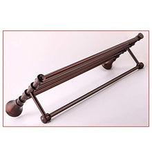 LCSD Deposito del Bagno Titolare del tovagliolo fissato al Muro 60cm / 23inches Ottone tovagliolo Vintage Industrial Bar Antico portasciugamani con Intagli attaccatura del Supporto di Accappatoio gan
