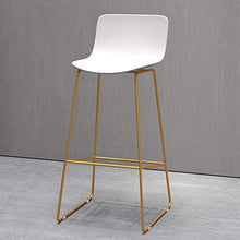 YS Sedia Sgabello da Bar Sedile Bar, Pub High Iron Art High Back Dining Pp Home Simple Fashion Creative Restaurant Cafe Leisure,Bianca,70 cm