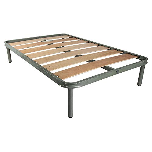 Comprarredo Rete a doghe larghe una piazza e mezza 120x190 ortopedica e robusta, con telaio in metallo per letto una piazza e mezza