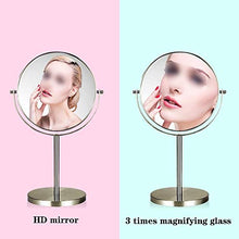 Specchio 6"Grande Trucco ingranditore bifacciale con Stand, 3 x ingrandimento vanità Posteriore