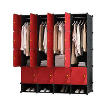 WCY Cassa del Guardaroba Portatile Fai da Te con Guida appesa per Vestiti ARMOIRE ARMOIRE Facile ASSEMBLAGGIO E SMONTAGGIO (2 Stili) Armadio Combinato (Dimensioni: 147x47x183cm) yqaae