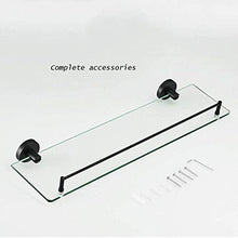 GDFEH Scaffale per stoccaggio Scaffale per Il Bagno, Montaggio a Parete 304 Acciaio Inox Acciaio Inox Staffa cosmetico mensola in Vetro temperato scaffale da Bagno 19.6x5,5 Pollici