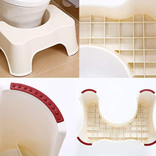 Niduo Bear Sgabello da Bagno Bagno Le Donne Incinte Step Up Sgabello Sgabello Ispessito in plastica, poggiapiedi WC Antiscivolo per emorroidi, stitichezza,Bianca