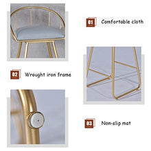 Sgabelli da bar cucina Sgabelli da bar Seggiolone per colazione con gambe in metallo Schienale del poggiapiedi per Cucina Sgabello da pub, Semplice design moderno in ferro - Carico massimo 200 kg
