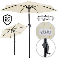 Deuba Ombrellone da giardino Ø 200cm UV40+ manovella funzione inclinazione idrorepellente spiaggia esterno terrazza patio beige