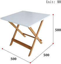 Tavolo pieghevole, facile da trasportare per esterni, balcone, giardino, giardino, tavolo multifunzione, divano laterale, patio, quadrato, tavolo da bar, 50 x 50 x 50 cm, resistente (colore bianco).