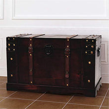 BIGTO, Baule Vintage in Legno per Camera da Letto, Armadio, Organizer per la casa, Collezione di mobili, 66 x 38 x 40 cm