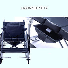 Sedia A Rotelle Pieghevole - Sedia da Trasporto Leggera con Bracciolo Ergonomico E Vasino, Anziani Disabili A
