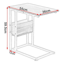 WOLTU Tavolino Laterale da Divano Piccolo Tavolo da caffè per Salotto in MDF e Ferro Colore Bianco TS79ws