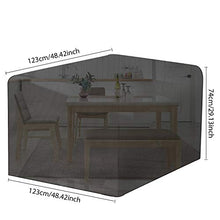 Ulikey Copertura della Mobilia da Giardino, Copertura della Mobilia, Panno Oxford 420D Rettangolo Giardino Telo Antipolvere per Arredo Esterno, Impermeabile Design Antivento - Nero (123 x 123 x 74cm)