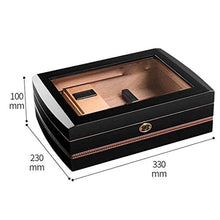 ZYING Glass Window Trasparente Cigar Box - igrometro e umidificatore Transparent Glass Window Cigar Box Valigia Cigar Box Portatile
