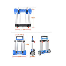 Carrello Portatile Pieghevole per Carrello Trolley in Lega di Alluminio (Colore : A)