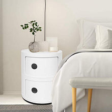 Attrezzatura Comodino Wghz Scaffale Rotondo a 2 Ripiani Comodini Comodino Comodino Mobile Contenitore con 2 cassetti Contenitore per Ufficio Bagno Cucina Soggiorno Camera da Letto