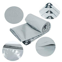 YCSD Tenda in Tela Cerata Argento per Impieghi Gravosi per Uso Marittimo. Copertura Camper O Piscina .(Size:3x3m)