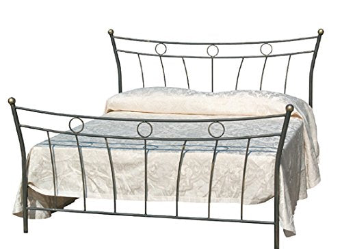 Europrimo Letto Matrimoniale in Ferro Battuto Classico Stile Italiano Ramato Anticato Arco