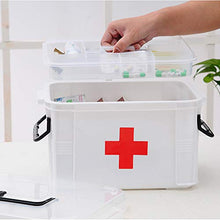 Scatola di primo soccorso, Scatola Medica in plastica per uso domestico, contenitore per medicinali, per dormitorio 33x24x19cm