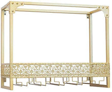 LLT Wine Rack, Cremagliera Della Decorazione Della Parete Della Novità, Wine Rack Mensola Di Vetro Metallo Parete Attaccatura Del Supporto Di Bottiglia Del Vino Calici Rack Oro 60 × 25 × 50 cm