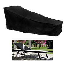 TIMESETL Copertura per Sdraio,Copertura Impermeabile per Lettino Prendisole, Poliestere 420D Oxford Tessuto per Esterno, Anti Vento, UV - 210x75x40/80 CM, Nero