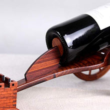 MTBH PMTBHElegante portabottiglie in Legno con Supporto in Vetro per Artigianato da Tavolo portabottiglie espositore da Cucina in Stile Antico Regalo