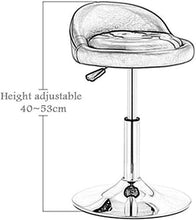 LWW Sgabelli, Bancone Sedia Girevole Regolabile in Altezza Sedile Morbido in Ecopelle Base Cromata per Cucina Sgabelli da Caffè Sedie Colazione Sala da Pranzo per Esterno in Similpelle, Acciaio Poggi