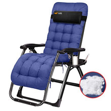 SHUAIIJUAN Sedia per il tempo libero domestico Zero Gravity reclinabile con poggiatesta esterna Giardino Sdraio reclinabile Sedie sdraio a sdraio for Patio, campeggio, spiaggia, Deck Max.150kg - Blu
