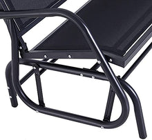 Banco da giardino giuramento mobili da giardino in metallo 2 persone, panca da giardino a battente Giardino giardino swong sedia panca,Black