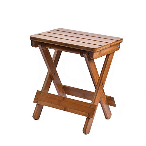 YLLHK Sgabello da Viaggio Pieghevole Portatile All'aperto, Sgabello da Campeggio in bambù Adulti, Poggiapiedi Bambini, Facile da Riporre, può Sostenere Fino100 kg, per Cucina, Pesca, Picnic, Parco