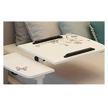 SXGKY Pieghevole da Tavolo Computer Portatile Registrabile Laptop Desk Ruota Portatile Ping può Essere Sollevato in Piedi Desk 64 * 40CM Scrivania Portatile FF (Color : White)
