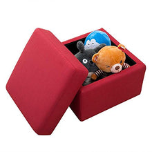 Sgabello con struttura a strisce, Divano in tessuto Sedile smontabile Panca alta Sedia in spugna elastica Ottoman portatile 50 * 50 * 42cm / 80 * 50 * 42cm Camera da letto Soggiorno disponibile, Rosso