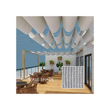 GDMING Vela Ombra Retrattile 230gsm Robusto Onda Fodera in Poliestere Protezione Solare Acqua E Aria Permeabili per All'aperto Terrazza Pergola Piscina Copertura, Personalizzabile
