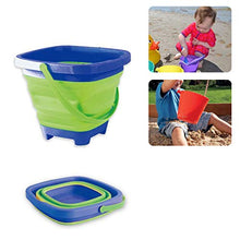 guangzhou Portatile Secchio da Spiaggia Giocattolo di Sabbia Pieghevole Pieghevole in plastica Multiuso Secchio di plastica Morbido barile Pieghevole Blu