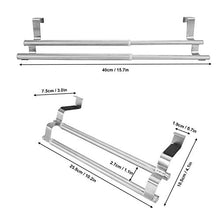 Portasciugamani, mensola portasciugamani in Acciaio Inossidabile Doppia/Singola Barra Porta Asciugamani a Scomparsa per Faccia da Bagno per Soggiorno Bagno 40cm-Doppia Barra